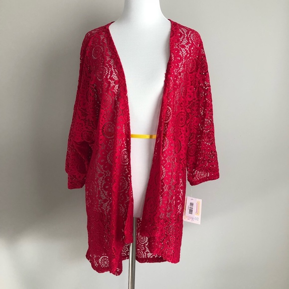 NWT LuLaRoe LINDSAY Lace Kimono Small
